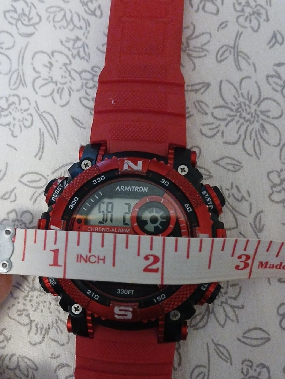 Armitron Sport Men's Digital Red Chronograph Resin Strap‎ Watch, 40/8284/Working